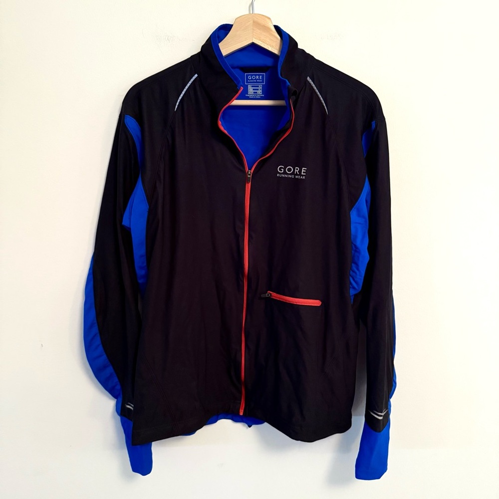 Gore Running Wear Windstopper Multicolor Activewear Soft Shell Zip Jacket